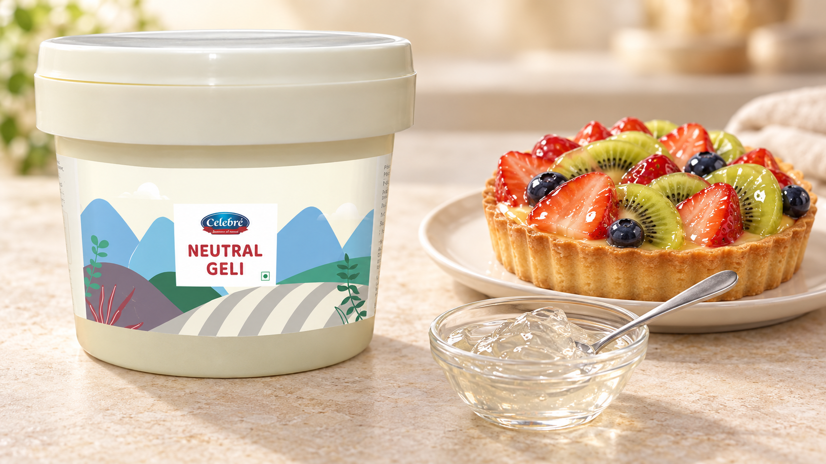 Neutral Glaze Gel for commercial food production