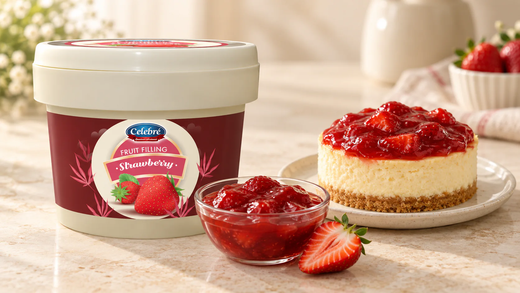 Strawberry Fruit Filling for commercial food production