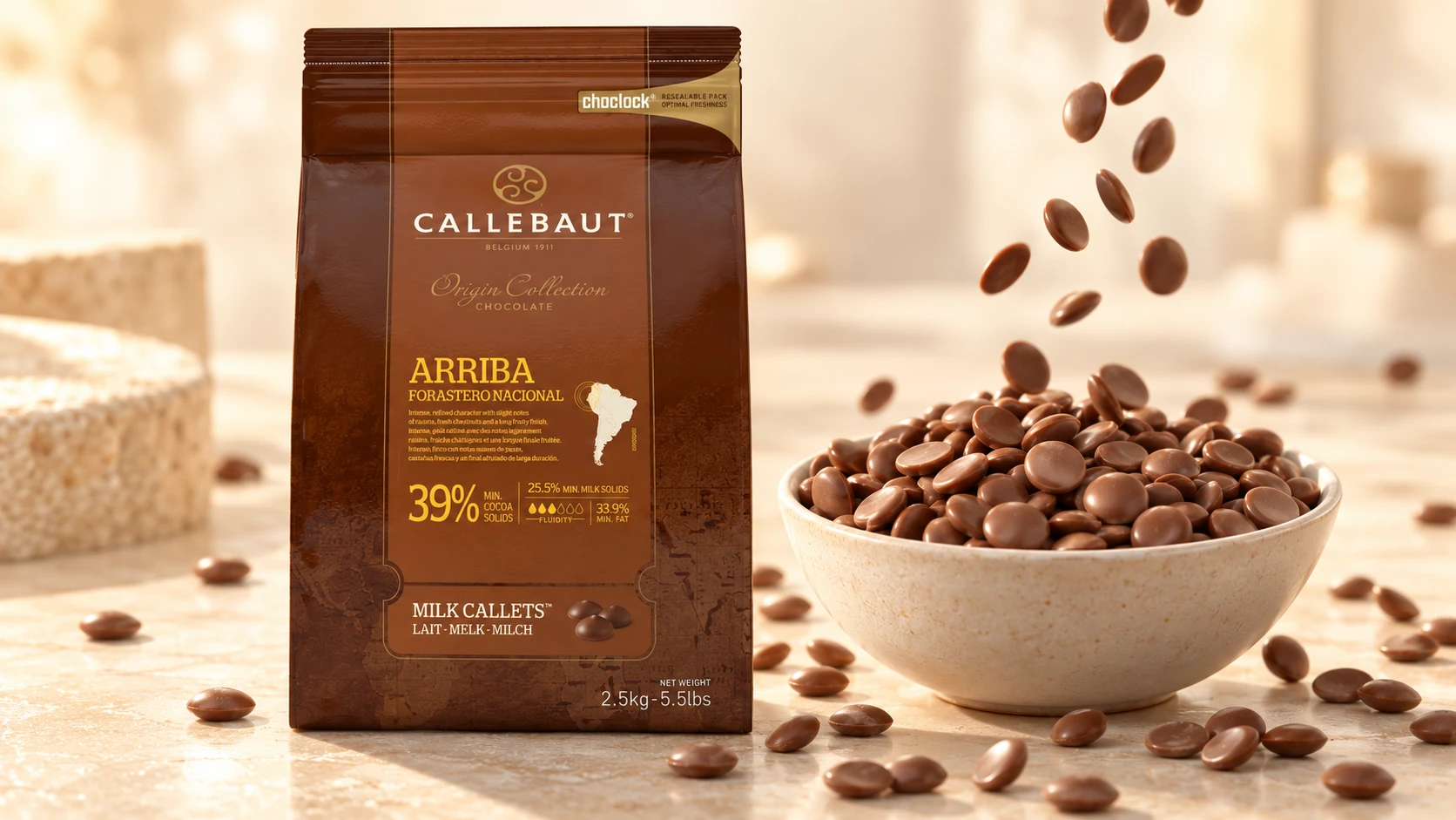 Arriba Single Origin (39%) for commercial food production