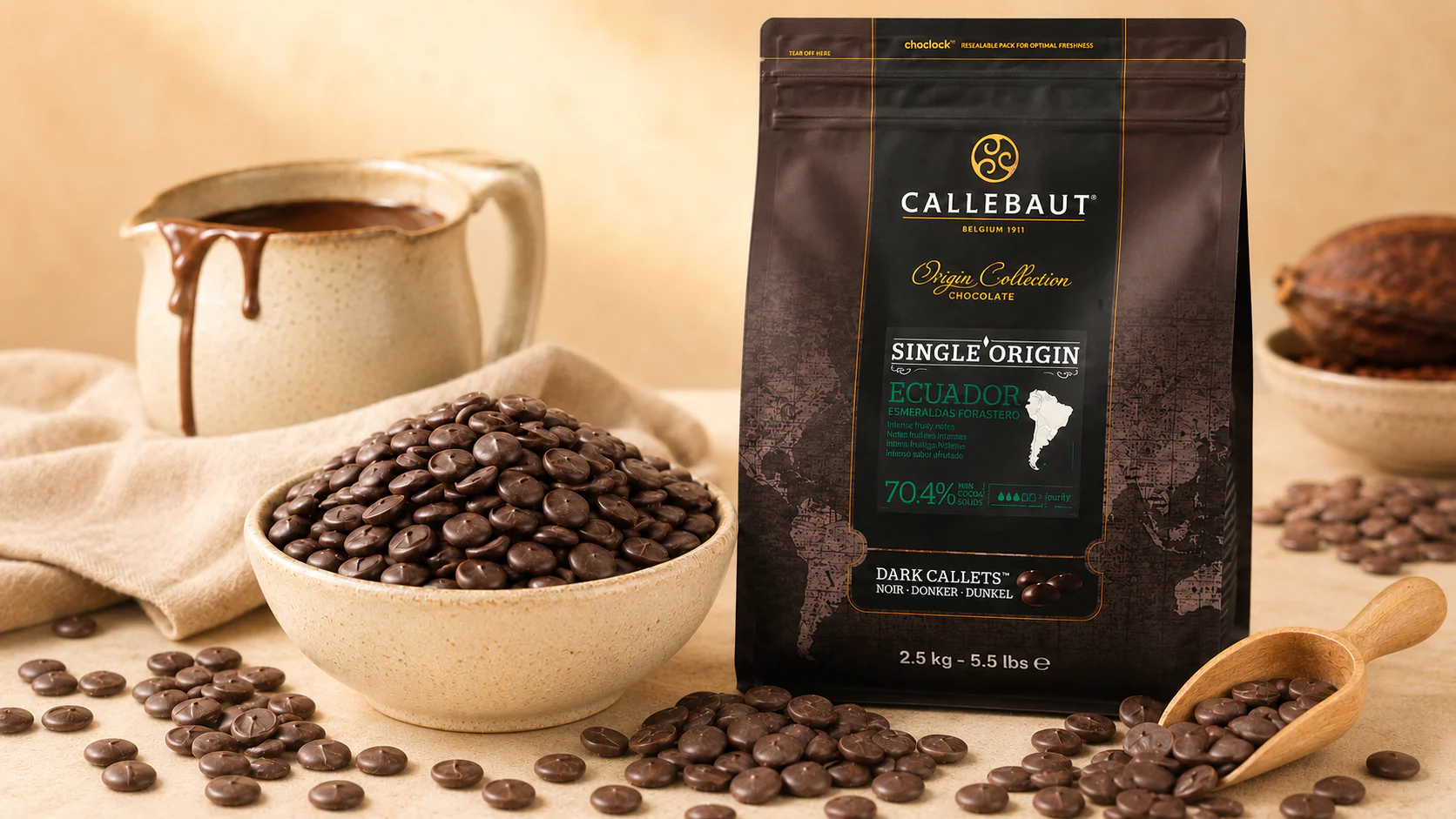 Ecuador Single Origin (70.4%) for commercial food production