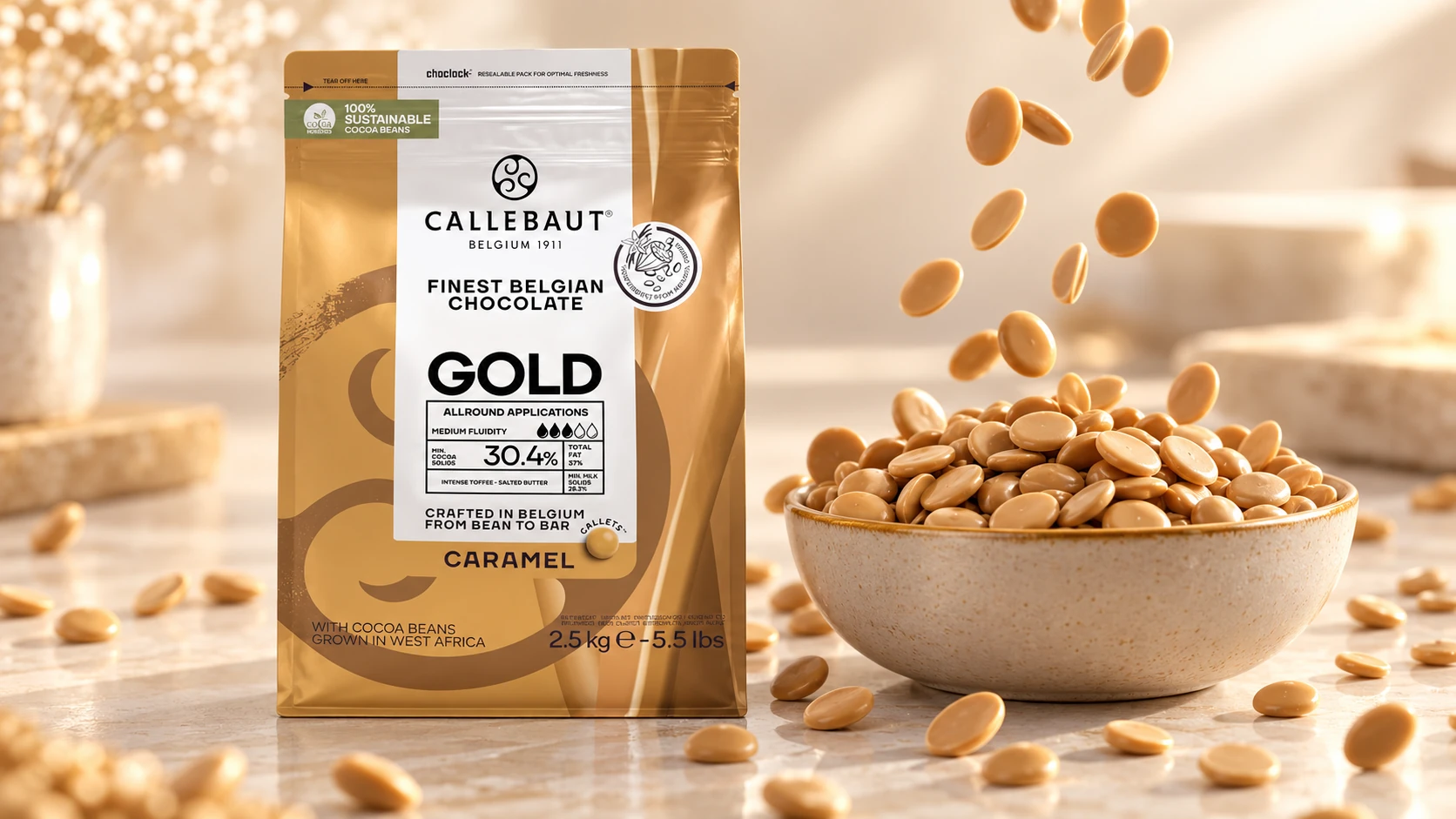 Gold Chocolate (30.4%) for commercial food production