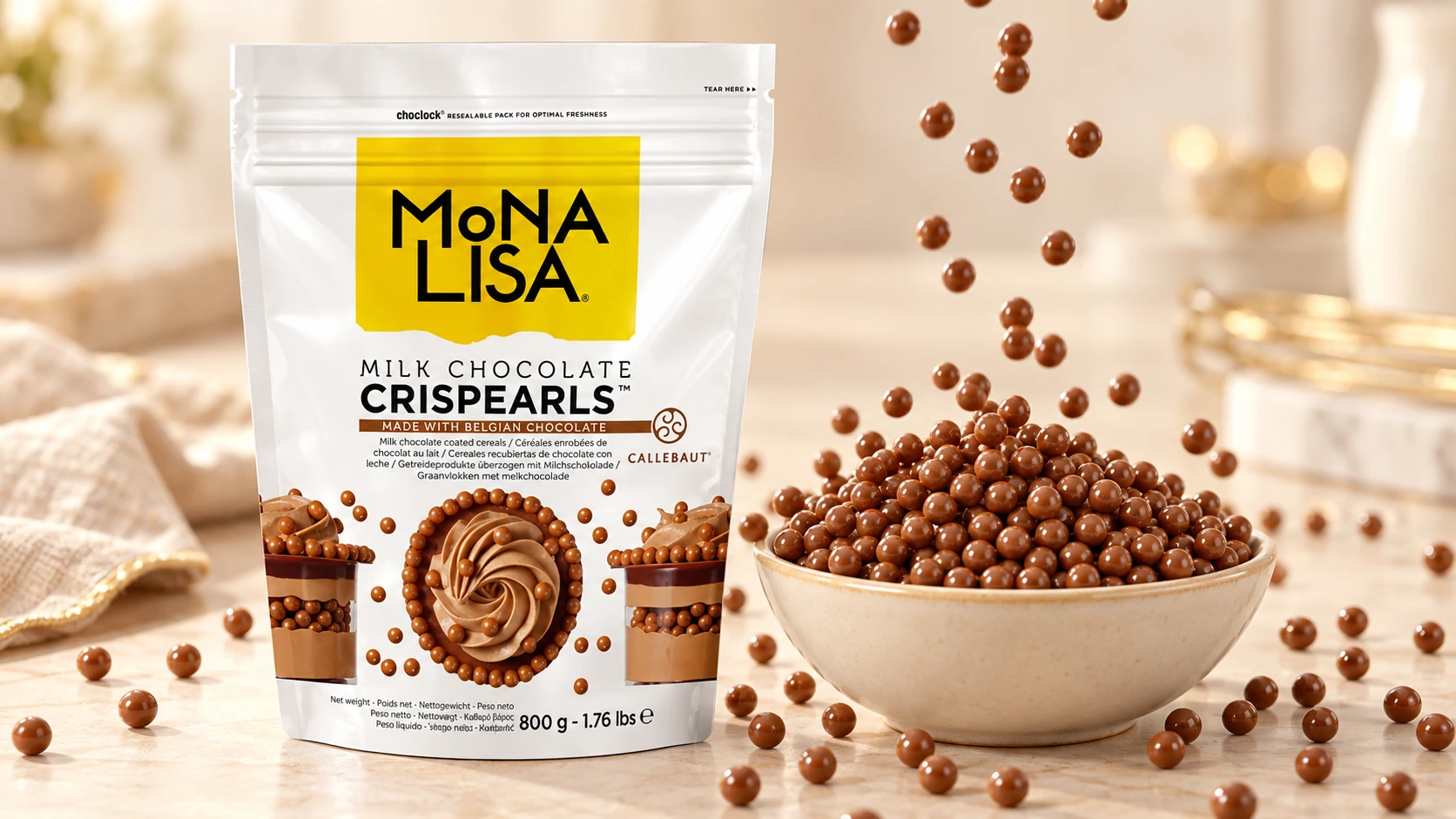 Milk Chocolate Coated Cereals for commercial food production