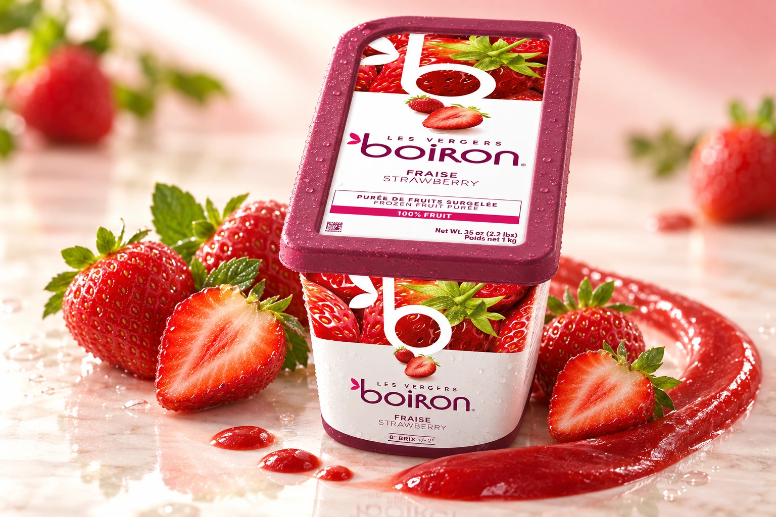Boiron Strawberry Puree for commercial food production