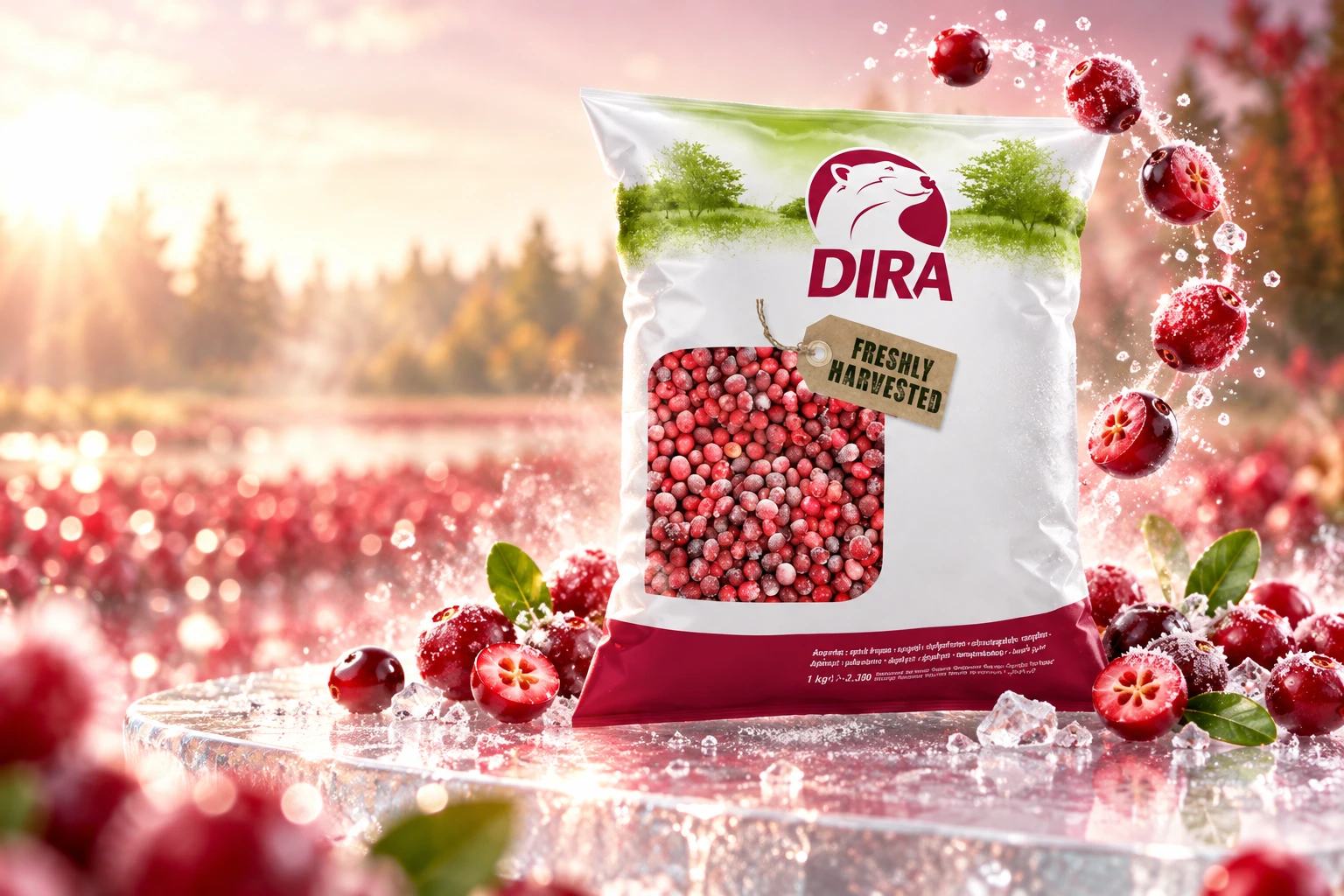 Cranberries Frozen for commercial food production