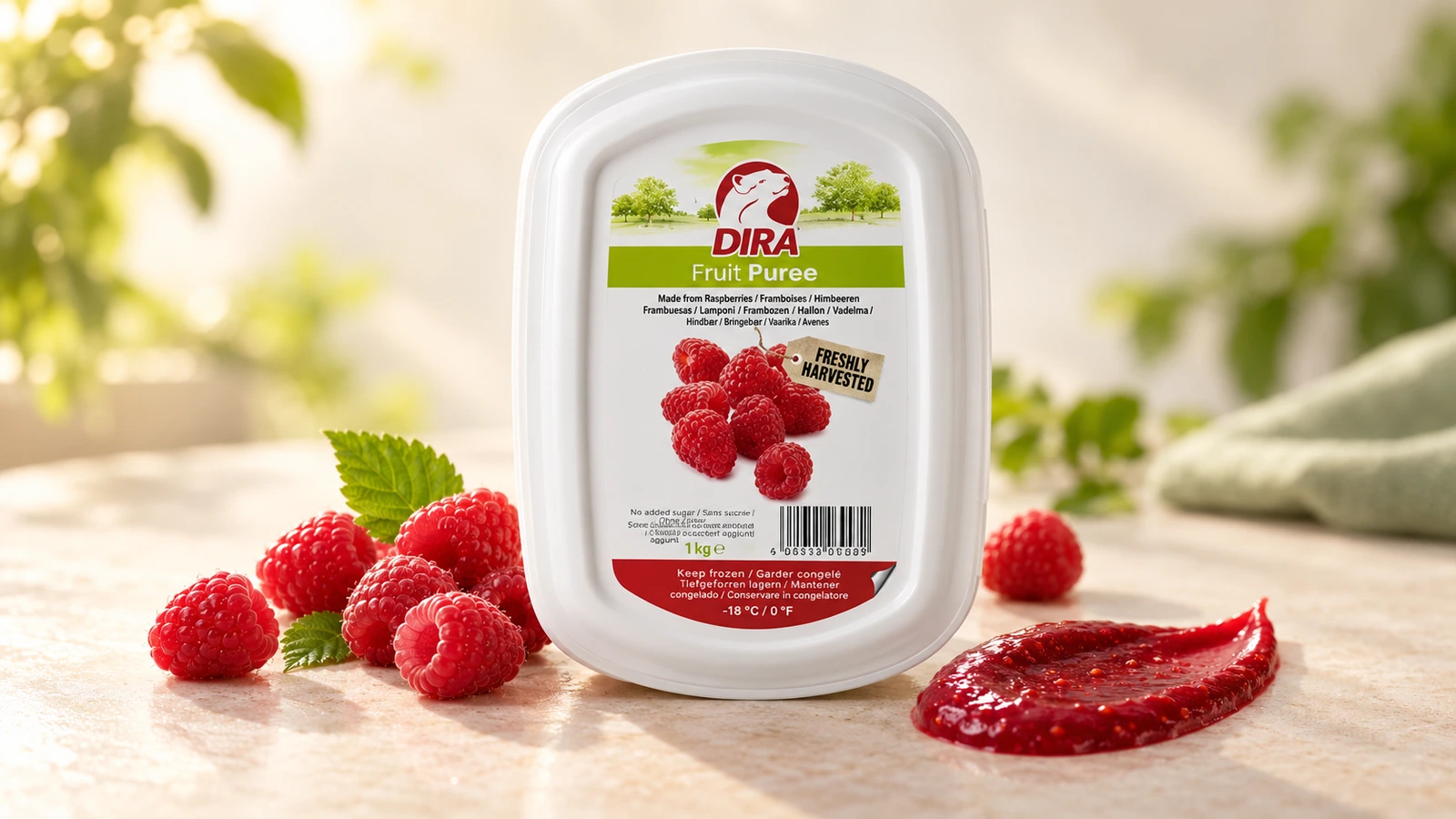 Raspberry Puree for commercial food production